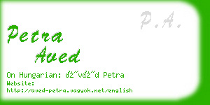 petra aved business card